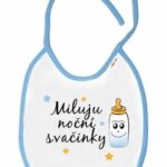 Baby Nellys Nepromokavý bryndáček  Miluju noční svačinky