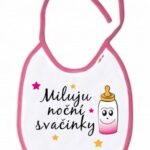 Baby Nellys Nepromokavý bryndáček  Miluju noční svačinky