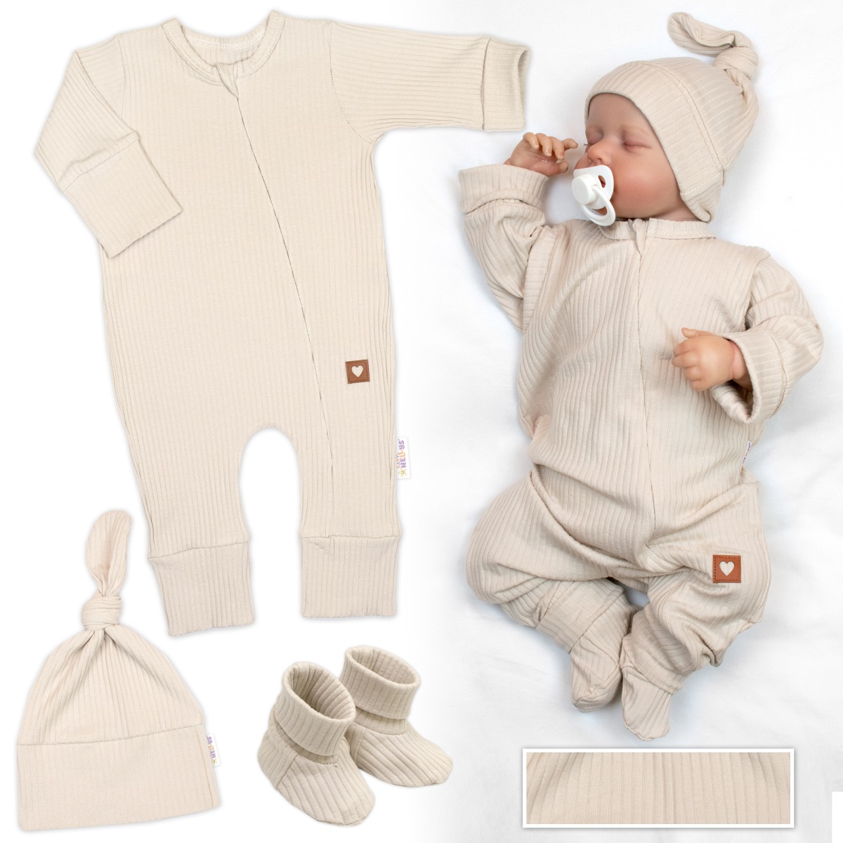 Rostoucí žebrovaný overálek